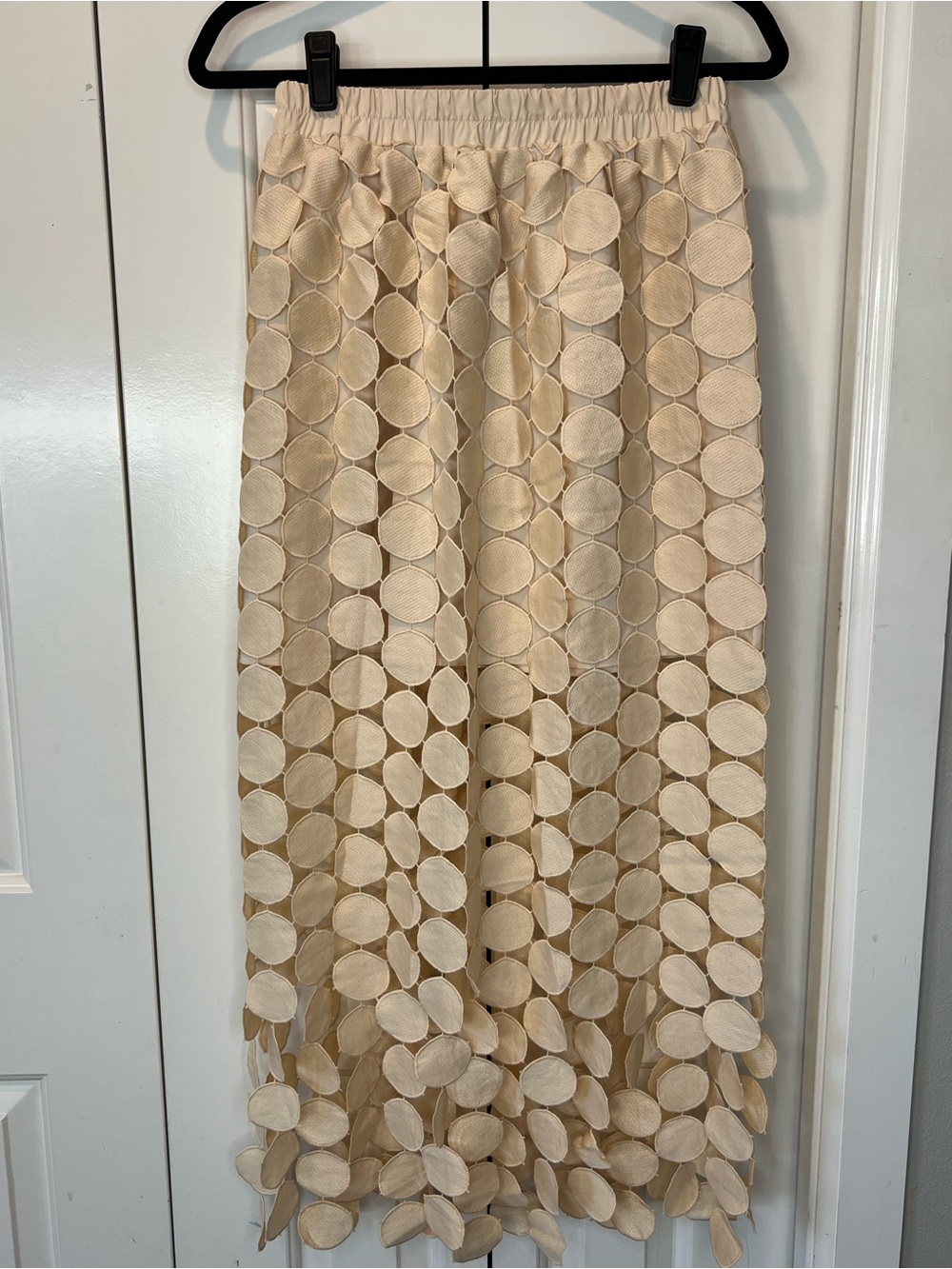 Boho Fringe Hem Maxi Skirt